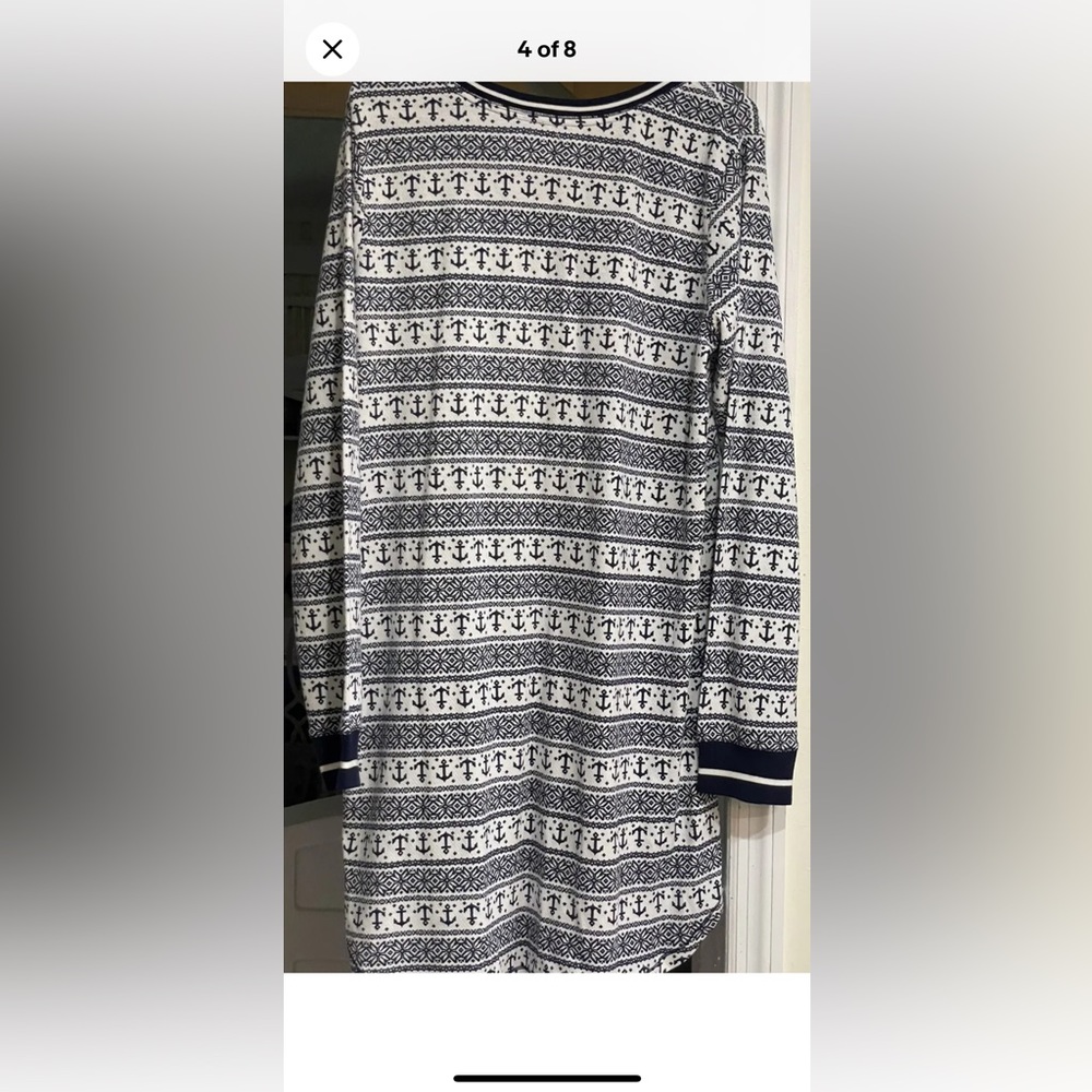 Tommy Hilfiger Navy and White Anchor Dress